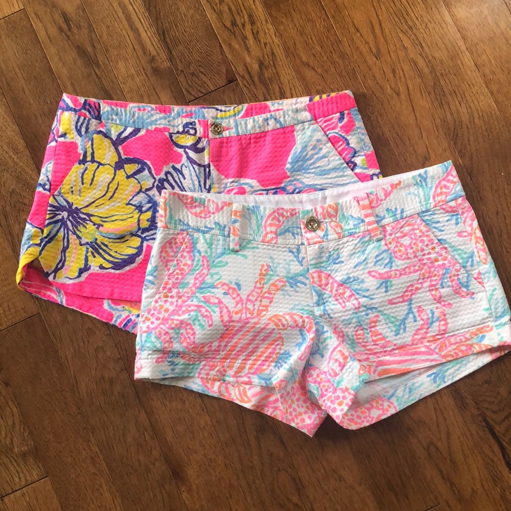 Like New Lily Pulitzer Shorts Bundle Textured Gold